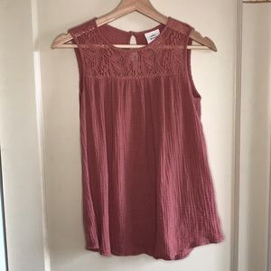 Knox Rose cottagecore textured tank top